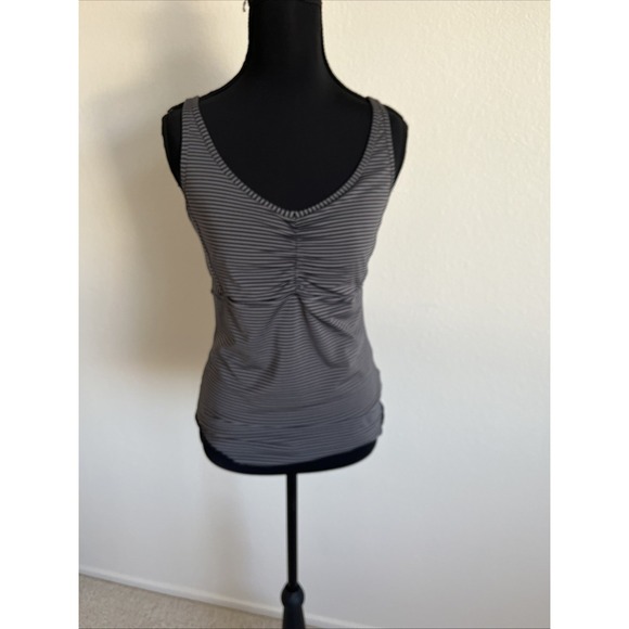 PrAna Dreaming Tank Top Black And Gray Size Small Y2K - Picture 1 of 8